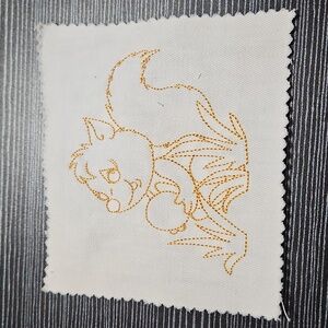 Handmade machine embroidery patch